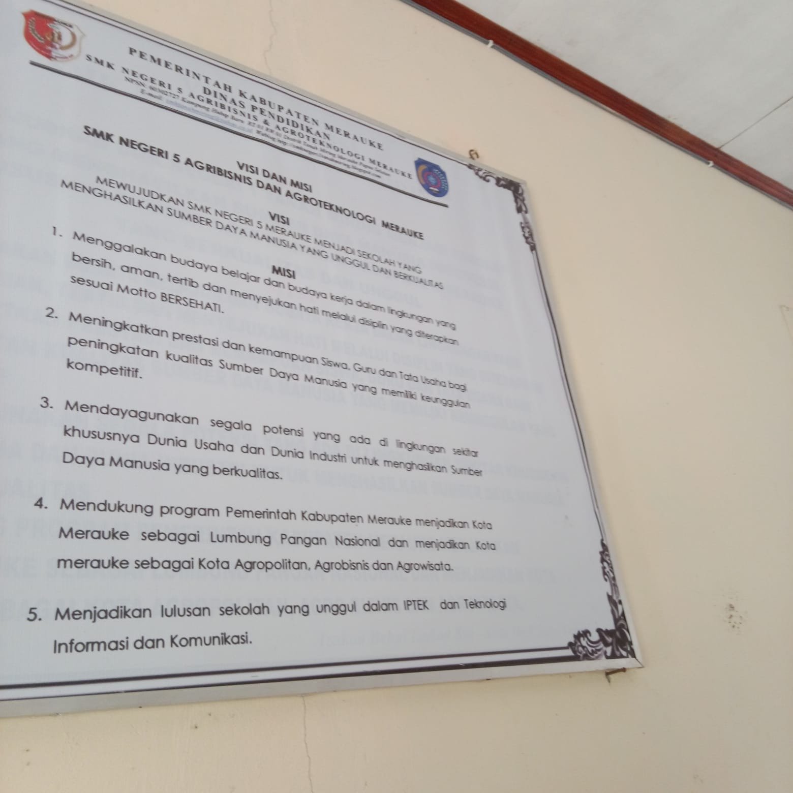 visi dan misi smk negeri 5 tanah miring